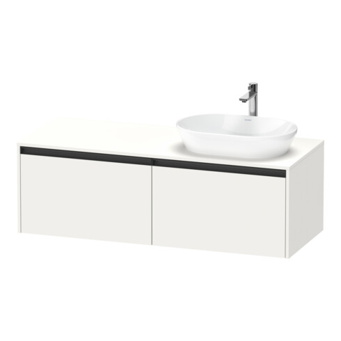 Duravit Meuble sous-lavabo Ketho.2 140x55 cm, Droit, blanc mat, 2 tiroirs, suspendu