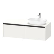 Duravit Meuble sous-lavabo Ketho.2 140x55 cm, Droit, blanc mat, 2 tiroirs, suspendu-1