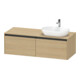 Duravit Meuble sous lavabo Ketho.2 140x55 cm, Droit, Chêne Naturel, 2 tiroirs, suspendu-1