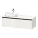 Duravit Meuble sous-lavabo Ketho.2 140x55 cm, G à gauche, blanc brillant, 2 tiroirs, suspendu-1