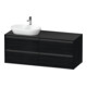 Duravit Meuble sous-lavabo Ketho.2 140x55 cm, G à gauche, blanc œuf, 4 tiroirs, suspendu-1