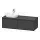 Duravit Meuble sous-lavabo Ketho.2 140x55 cm, G gauche, graph ma, 2 tiroirs, suspendu-1