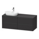 Duravit Meuble sous-lavabo Ketho.2 140x55 cm, L G, gris mat, 4 tiroirs, suspendu-1
