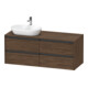 Duravit Meuble sous lavabo Ketho.2 140x55 cm, L G, N foncé, 4 tiroirs, suspendu-1