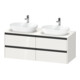 Duravit Meuble sous lavabo Ketho.2 140x55 cm, L P, taupe mat, 4 tiroirs, suspendu-1