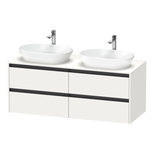Duravit Meuble sous-lavabo Ketho.2 140x55cm, B bs, blanc mat, 4 tiroirs, suspendu