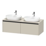 Duravit Meuble sous lavabo Ketho.2 140x55cm, B bs, tau mat, 2 tiroirs, suspendu