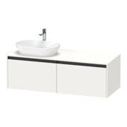 Duravit Meuble sous-lavabo Ketho.2 140x55cm, G à gauche, blanc mat, 2 tiroirs, suspendu