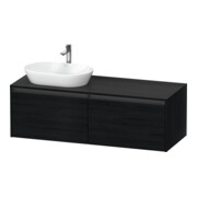 Duravit Meuble sous lavabo Ketho.2 140x55cm, G gauche, blanc œuf, 2 tiroirs, suspendu