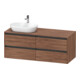 Duravit Meuble sous-lavabo Ketho.2 140x55cm, L G, N Nat, 4 tiroirs, suspendu-1