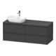 Duravit Meuble sous-lavabo Ketho.2 140x55cm, L P, graph ma, 4 tiroirs, suspendu-1