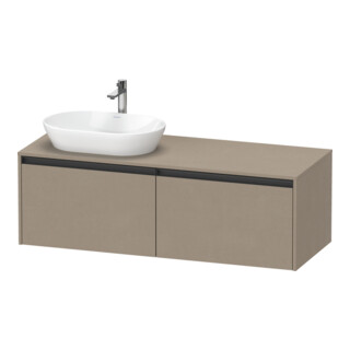 Duravit Meuble sous-lavabo Ketho.2 140x55cm, lavabo gauche, sans, 2 tiroirs, suspendu