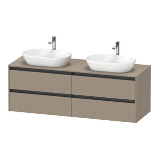 Duravit Meuble sous lavabo Ketho.2 160x55 cm, 4 tiroirs, suspendu, B double face, laqué