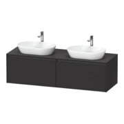 Duravit Meuble sous lavabo Ketho.2 160x55 cm, B bs, gris mat, 2 tiroirs, suspendu-1