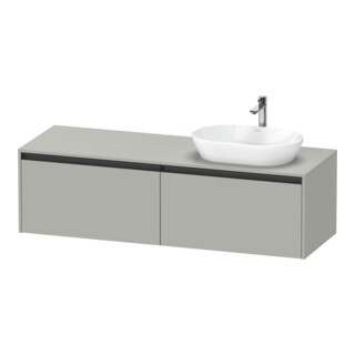 Duravit Meuble sous lavabo Ketho.2 160x55 cm, blanc brillant, 2 tiroirs, suspendu