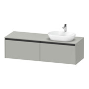 Duravit Meuble sous lavabo Ketho.2 160x55 cm, blanc brillant, 2 tiroirs, suspendu
