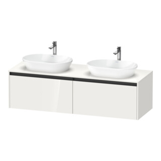 Duravit Meuble sous lavabo Ketho.2 160x55 cm, blanc brillant, 2 tiroirs, suspendu