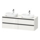 Duravit Meuble sous lavabo Ketho.2 160x55 cm, blanc brillant, 4 tiroirs, suspendu-1