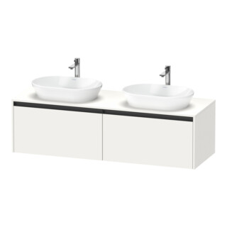 Duravit Meuble sous lavabo Ketho.2 160x55 cm, blanc mat, 2 tiroirs, suspendu