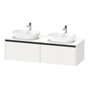 Duravit Meuble sous lavabo Ketho.2 160x55 cm, blanc mat, 2 tiroirs, suspendu