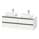 Duravit Meuble sous-lavabo Ketho.2 160x55 cm, blanc mat, 4 tiroirs, suspendu-1