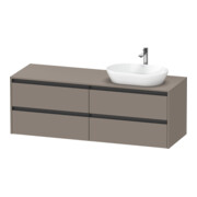 Duravit Meuble sous lavabo Ketho.2 160x55 cm, Droit, 4 tiroirs, suspendu