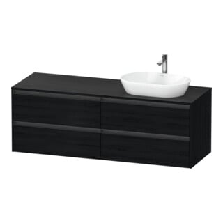 Duravit Meuble sous-lavabo Ketho.2 160x55 cm, Droit, Blanc, 4 tiroirs, suspendu