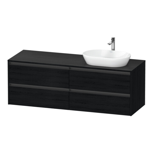 Duravit Meuble sous-lavabo Ketho.2 160x55 cm, Droit, Blanc, 4 tiroirs, suspendu