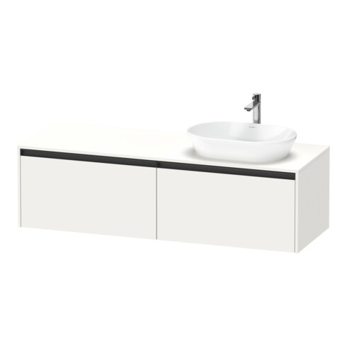 Duravit Meuble sous-lavabo Ketho.2 160x55 cm, Droit, blanc mat, 2 tiroirs, suspendu
