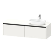 Duravit Meuble sous-lavabo Ketho.2 160x55 cm, Droit, blanc mat, 2 tiroirs, suspendu