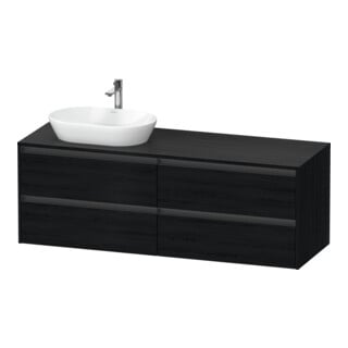 Duravit Meuble sous-lavabo Ketho.2 160x55 cm, G à gauche, blanc œuf, 4 tiroirs, suspendu