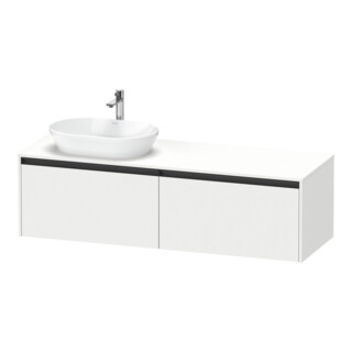 Duravit Meuble sous-lavabo Ketho.2 160x55 cm, G gauche, blanc mat, 2 tiroirs, suspendu