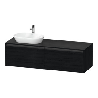 Duravit Meuble sous lavabo Ketho.2 160x55 cm, G gauche, blanc œuf, 2 tiroirs, suspendu