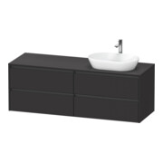 Duravit Meuble sous lavabo Ketho.2 160x55 cm, gris mat, 4 tiroirs, suspendu