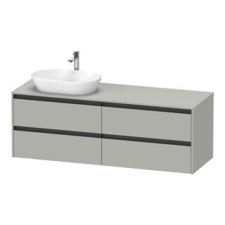 Duravit Meuble sous lavabo Ketho.2 160x55 cm, L P, blanc mat, 4 tiroirs, suspendu