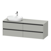 Duravit Meuble sous lavabo Ketho.2 160x55 cm, L P, blanc mat, 4 tiroirs, suspendu