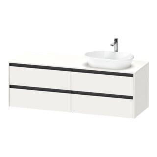 Duravit Meuble sous lavabo Ketho.2 160x55cm, B D, blanc mat, 4 tiroirs, suspendu