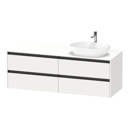 Duravit Meuble sous lavabo Ketho.2 160x55cm, B D, blanc mat, 4 tiroirs, suspendu