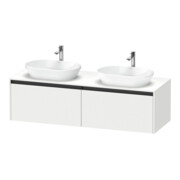 Duravit Meuble sous lavabo Ketho.2 160x55cm, blanc mat, 2 tiroirs, suspendu