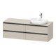 Duravit Meuble sous-lavabo Ketho.2 160x55cm, D G, Taupe, 4 tiroirs, suspendu-1