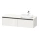 Duravit Meuble sous-lavabo Ketho.2 160x55cm, Droit, blanc brillant, 2 tiroirs, suspendu-1
