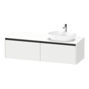 Duravit Meuble sous lavabo Ketho.2 160x55cm, Droit, blanc mat, 2 tiroirs, suspendu