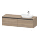 Duravit Meuble sous-lavabo Ketho.2 160x55cm, Droit, Marbre œuf, 2 tiroirs, suspendu-1