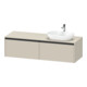 Duravit Meuble sous-lavabo Ketho.2 160x55cm, Droit, Tau mat, 2 tiroirs, suspendu-1