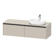 Duravit Meuble sous-lavabo Ketho.2 160x55cm, Droit, Taupe, 2 tiroirs, suspendu-1