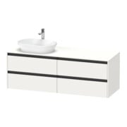Duravit Meuble sous lavabo Ketho.2 160x55cm, L P, blanc mat, 4 tiroirs, suspendu