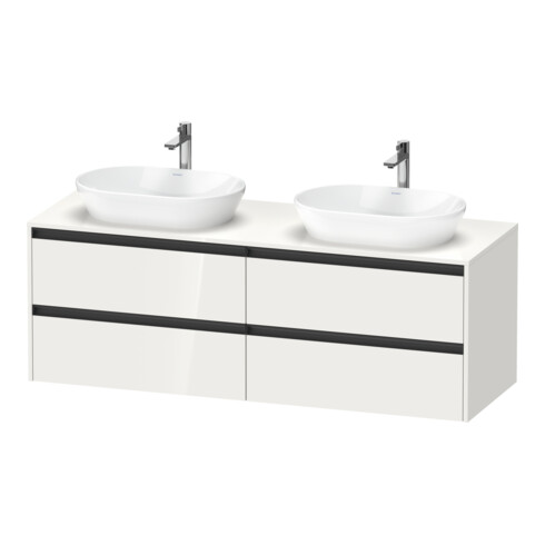 Duravit Meuble sous-lavabo Ketho.2 160x55cm, L P, Tau mat, 4 tiroirs, suspendu