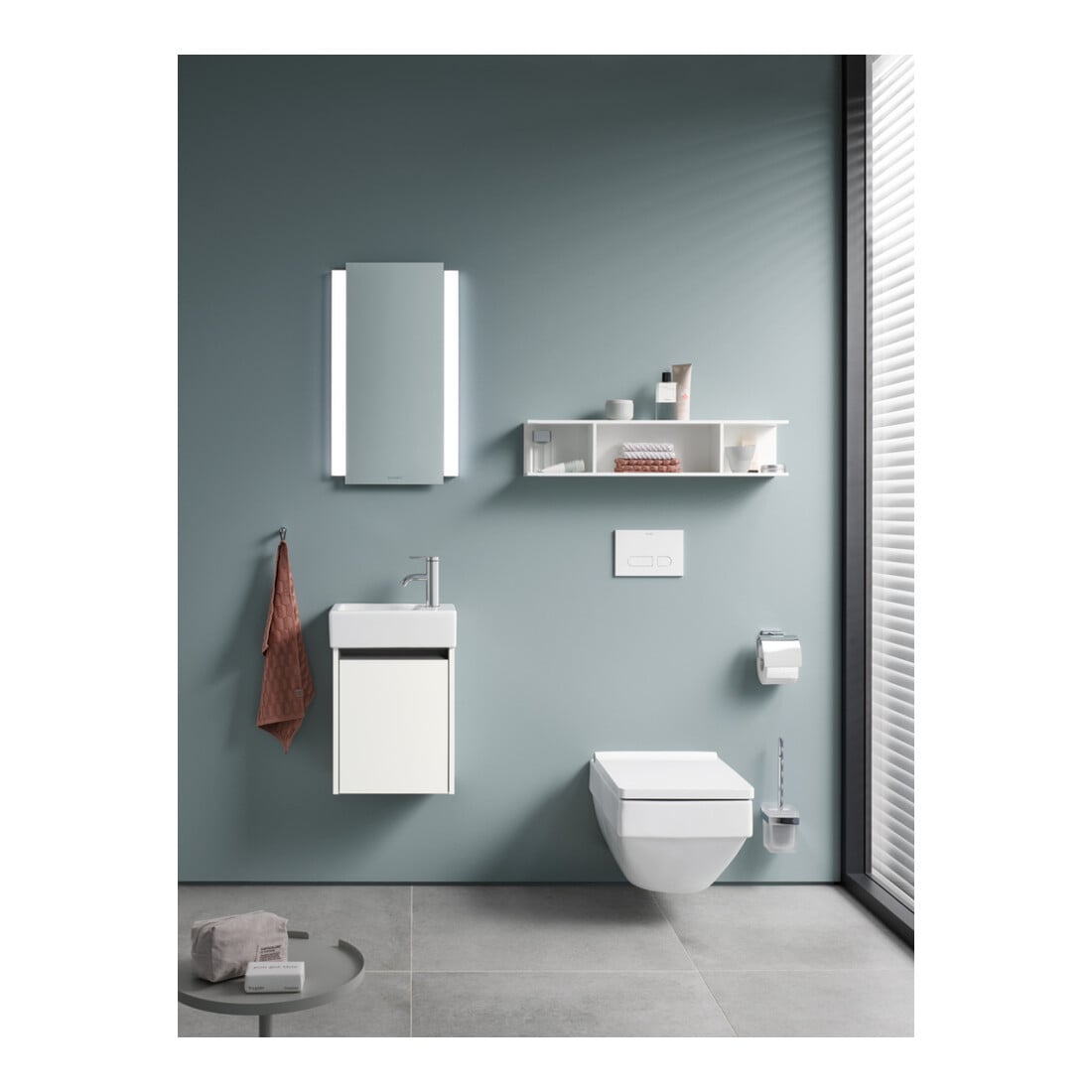 Duravit Meuble sous-lavabo Ketho.2 36,4x23,8 cm, à droite, blanc mat, 1 porte, suspendu