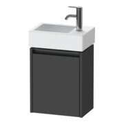 Duravit Meuble sous lavabo Ketho.2 36,4x23,8 cm, à droite, gris mat, 1 porte, suspendu