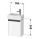 Duravit Meuble sous-lavabo Ketho.2 36,4x23,8 cm, à gauche, blanc mat, 1 porte, suspendu